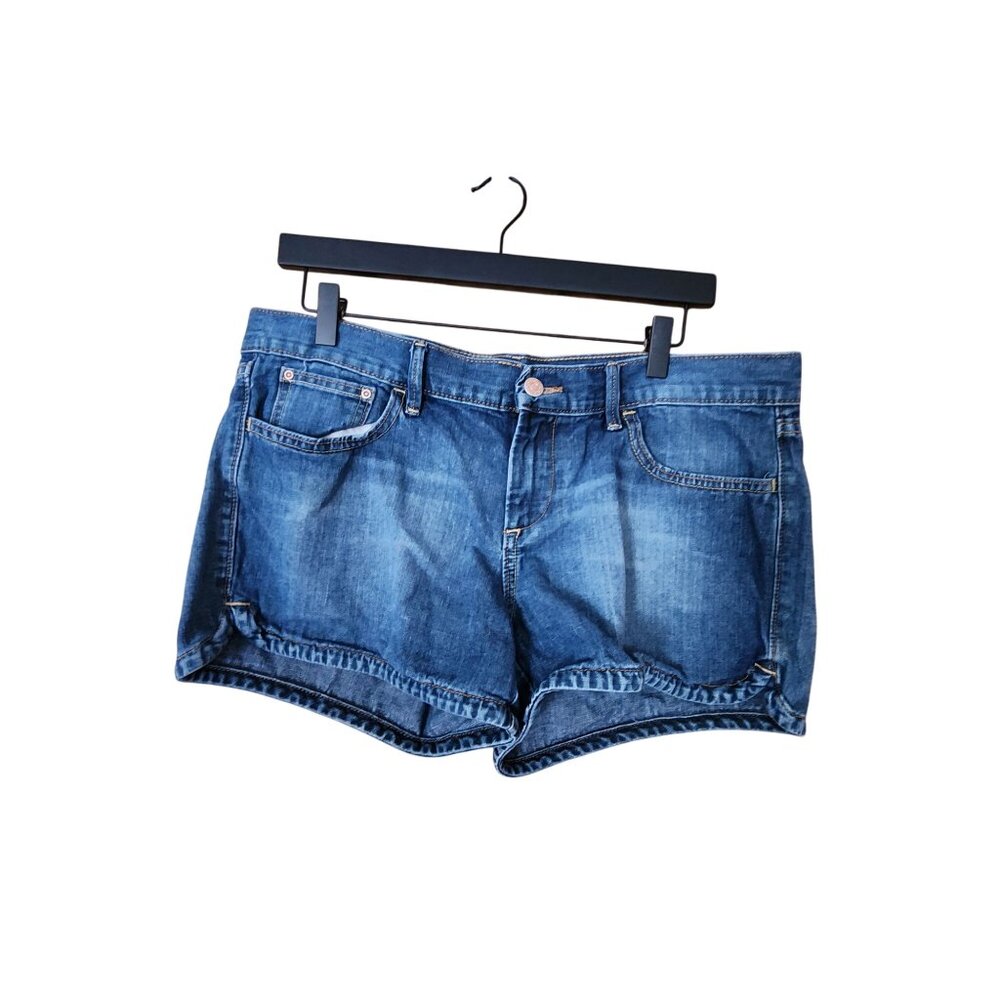 Old Navy Lowest Rise Womens Denim Shorts Size 12 Blue